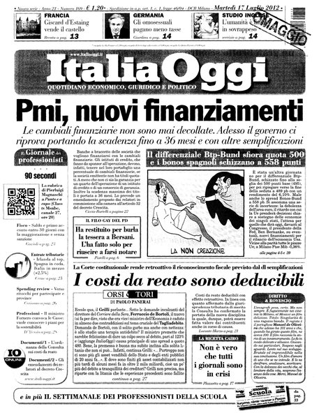 Italia oggi : quotidiano di economia finanza e politica